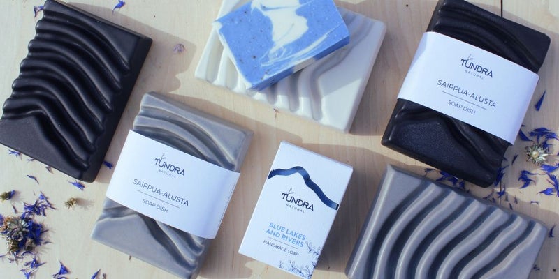 Handmade soap dishes and soap bags &ndash; Finnish design for everyday use and interiors