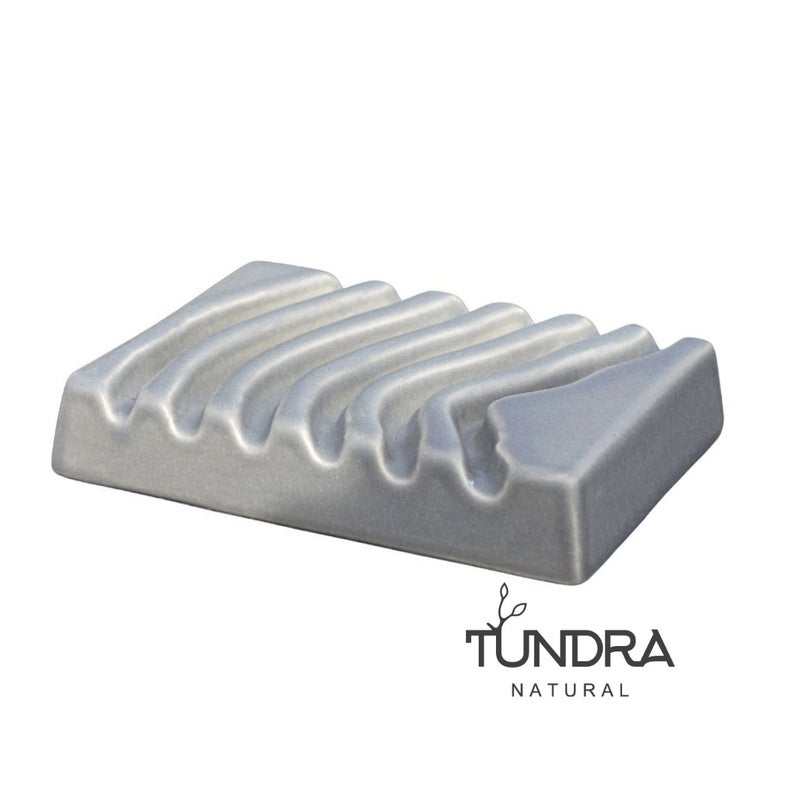 Tundra Natural ceramic soap dish is design from Finland.
